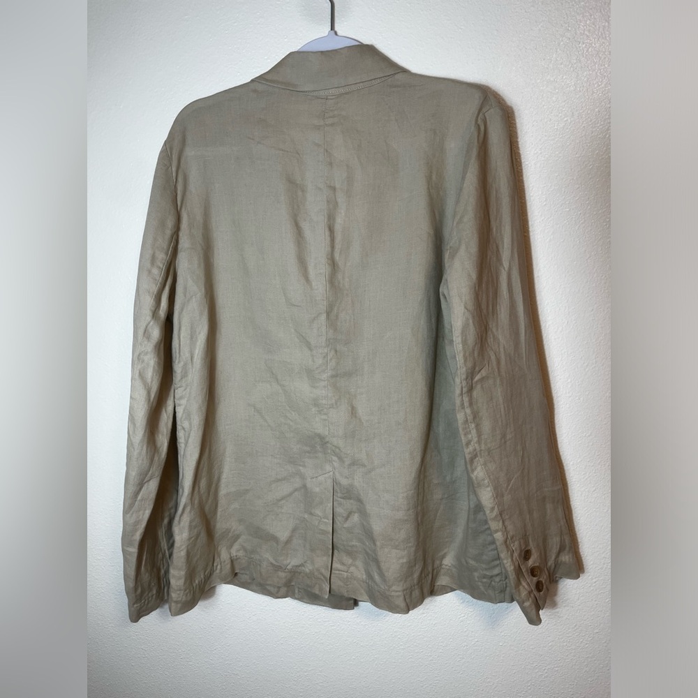 Quince 100% European Linen Blazer in Driftwood Size L - Picture 10 of 10